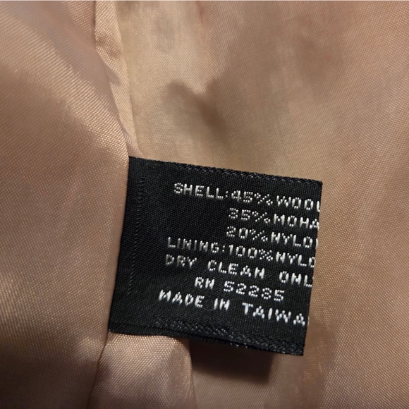 PRATO Vintage Mohair Wool Plaid Jacket Coat M L Neutral Soft Shaggy Cottagecore - Picture 4 of 4